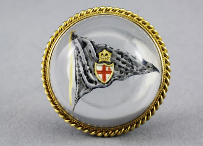 18 Carat Gold Essex Crystal Brooch - Royal London Yacht Club